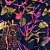 Tecido Viscose Estampada Digital - 1m X 1,50m - Tropical Fundo Preto I7141A-UN - Imagem 2