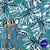 Tecido Viscose Estampada Digital - 1m X 1,50m - Folhagem Azul I7013C-UN - Imagem 1