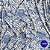 Malha Liganete Estampada - 1m X 1,60m - 564 Azul Iris - Imagem 1