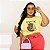 T-SHIRT PLUS SIZE ONÇA MAJESTIC AMARELO BEBÊ XG - Imagem 1
