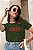 T-SHIRT CHIC DTF VERDE MILITAR - Imagem 1