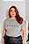 T-SHIRT PLUS SIZE BLESSED DTF CINZA - Imagem 1
