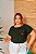 T-SHIRT PLUS SIZE CORAÇÃO WITH DTF VERDE MILITAR - Imagem 1