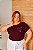 T-SHIRT PLUS SIZE CORAÇÃO WITH DTF MARSALA - Imagem 1