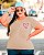 T-SHIRT PLUS SIZE CORAÇÃO WITH DTF BEGE - Imagem 1