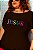 T-SHIRT PLUS SIZE JESUS IS DTF CHOCOLATE - Imagem 1