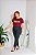 T-SHIRT PLUS SIZE VOGUE ANIMAL PRINT DTF MARSALA XG - Imagem 1