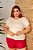T-SHIRT PLUS SIZE LISA BEGE XG - Imagem 1