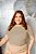 T-SHIRT PLUS SIZE LISA BEGE XG - Imagem 1