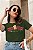 T-SHIRT URSO NEW YORK DTF VERDE MILITAR - Imagem 1