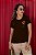 T-SHIRT FLORES CLEMATIS DTF CHOCOLATE - Imagem 1