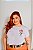 T-SHIRT PLUS SIZE FLORES CLEMATIS DTF BRANCO XG - Imagem 1