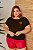 T-SHIRT PLUS SIZE FLORES CLEMATIS DTF CHOCOLATE XG - Imagem 1