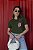 T-SHIRT VERGONHA DIVERTIDAMENTE DTF VERDE MILITAR - Imagem 1