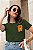 T-SHIRT ANSIEDADE DIVERTIDAMENTE DTF VERDE MILITAR - Imagem 1