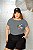 T-SHIRT PLUS SIZE DIVERTIDAMENTE DTF CINZA XG - Imagem 2