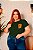 T-SHIRT PLUS SIZE ANSIEDADE DIVERTIDAMENTE DTF VERDE MILITAR XG - Imagem 1