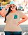 T-SHIRT PLUS SIZE INVEJA DIVERTIDAMENTE DTF BEGE XG - Imagem 1