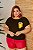 T-SHIRT PLUS SIZE ALEGRIA DIVERTIDAMENTE DTF CHOCOLATE XG - Imagem 1