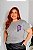 T-SHIRT PLUS SIZE MEDO DIVERTIDAMENTE DTF CINZA XG - Imagem 1