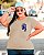 T-SHIRT PLUS SIZE TÉDIO DIVERTIDAMENTE DTF BEGE XG - Imagem 1