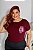 T-SHIRT PLUS SIZE VERGONHA DIVERTIDAMENTE DTF MARSALA XG - Imagem 1