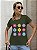 T-SHIRT FLORES MARGARIDAS DTF VERDE MILITAR - Imagem 1