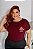 T-SHIRT PLUS SIZE MELANCIA DTF MARSALA XG - Imagem 1