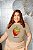 T-SHIRT PLUS SIZE MORANGO STAY SWEET DTF BEGE XG - Imagem 1