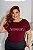T-SHIRT PLUS SIZE AMOUR. DTF MARSALA XG - Imagem 1