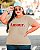T-SHIRT PLUS SIZE AMOUR. DTF BEGE XG - Imagem 1