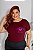 T-SHIRT PLUS SIZE RAQUETES WIMBLENDON DTF MARSALA XG - Imagem 1