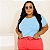 T-SHIRT PLUS SIZE LISA AZUL BEBÊ XG - Imagem 1