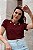 T-SHIRT BORBOLETAS COLORIDAS DTF MARSALA - Imagem 1