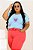 T-SHIRT PLUS SIZE CORAÇÕES DTF AZUL BEBÊ XG - Imagem 1