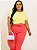 T-SHIRT PLUS SIZE BORBOLETAS COLORIDAS DTF AMARELO BEBÊ XG - Imagem 1
