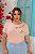 T-SHIRT PLUS SIZE SEMPRE É DIA DTF ROSA BEBÊ XG - Imagem 1