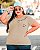 T-SHIRT PLUS SIZE SEMPRE É DIA DTF BEGE XG - Imagem 1