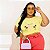 T-SHIRT PLUS SIZE RAQUETE CALIFORNIA DTF AMARELO BEBÊ XG - Imagem 1