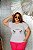 T-SHIRT PLUS SIZE RAQUETE CALIFORNIA DTF BRANCO XG - Imagem 1