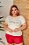 T-SHIRT PLUS SIZE VIVA INFINITO DTF OFF WHITE XG - Imagem 1