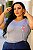 T-SHIRT PLUS SIZE GELATO DTF CINZA XG - Imagem 2