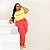 T-SHIRT PLUS SIZE MINIMALIST DTF AMARELO BEBÊ XG - Imagem 1