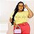 T-SHIRT PLUS SIZE WHAT YOU DTF AMARELO BEBÊ XG - Imagem 1