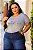 T-SHIRT PLUS SIZE WHAT YOU DTF CINZA XG - Imagem 1