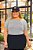 T-SHIRT PLUS SIZE LA PÓESIE DTF CINZA XG - Imagem 1