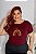 T-SHIRT PLUS SIZE ARCO-IRIS BOHO DTF MARSALA XG - Imagem 1