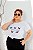 T-SHIRT PLUS SIZE HAPPINESS BORBOLETAS DTF BRANCO XG - Imagem 1