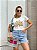 T-SHIRT ARCO-IRIS BOHO DTF BRANCO - Imagem 1