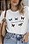 T-SHIRT HAPPINESS BORBOLETAS DTF OFF WHITE - Imagem 1